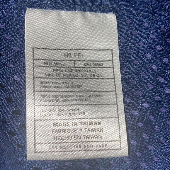 Nike Wm’s Sz Sm 4-6 Purple Nylon Full Zip Windbreaker Jacket - Picture 6 of 6